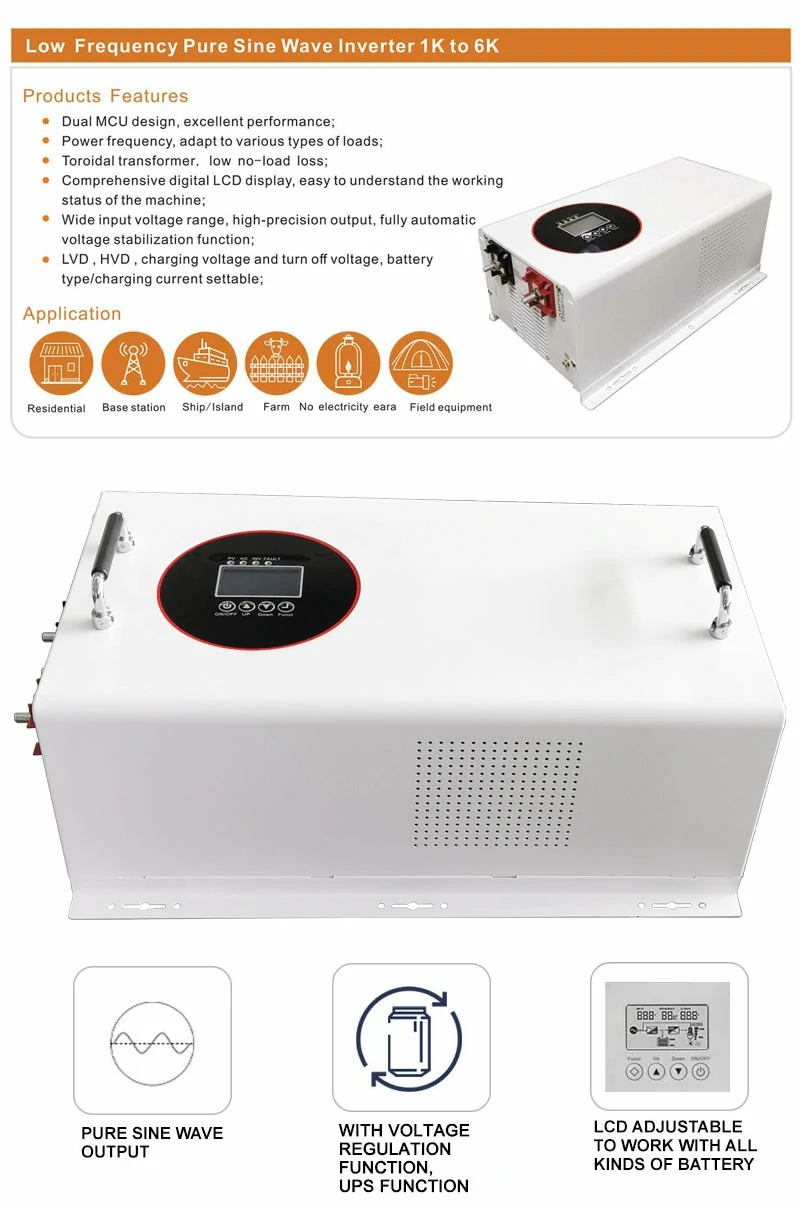 6000W low frequency pure sine wave inverter 7